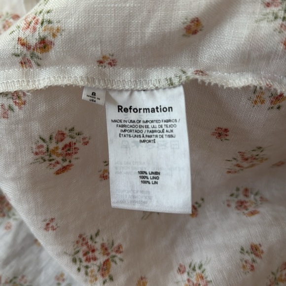 Reformation Lara Linen Floral Two Piece 8 - Picture 8 of 11